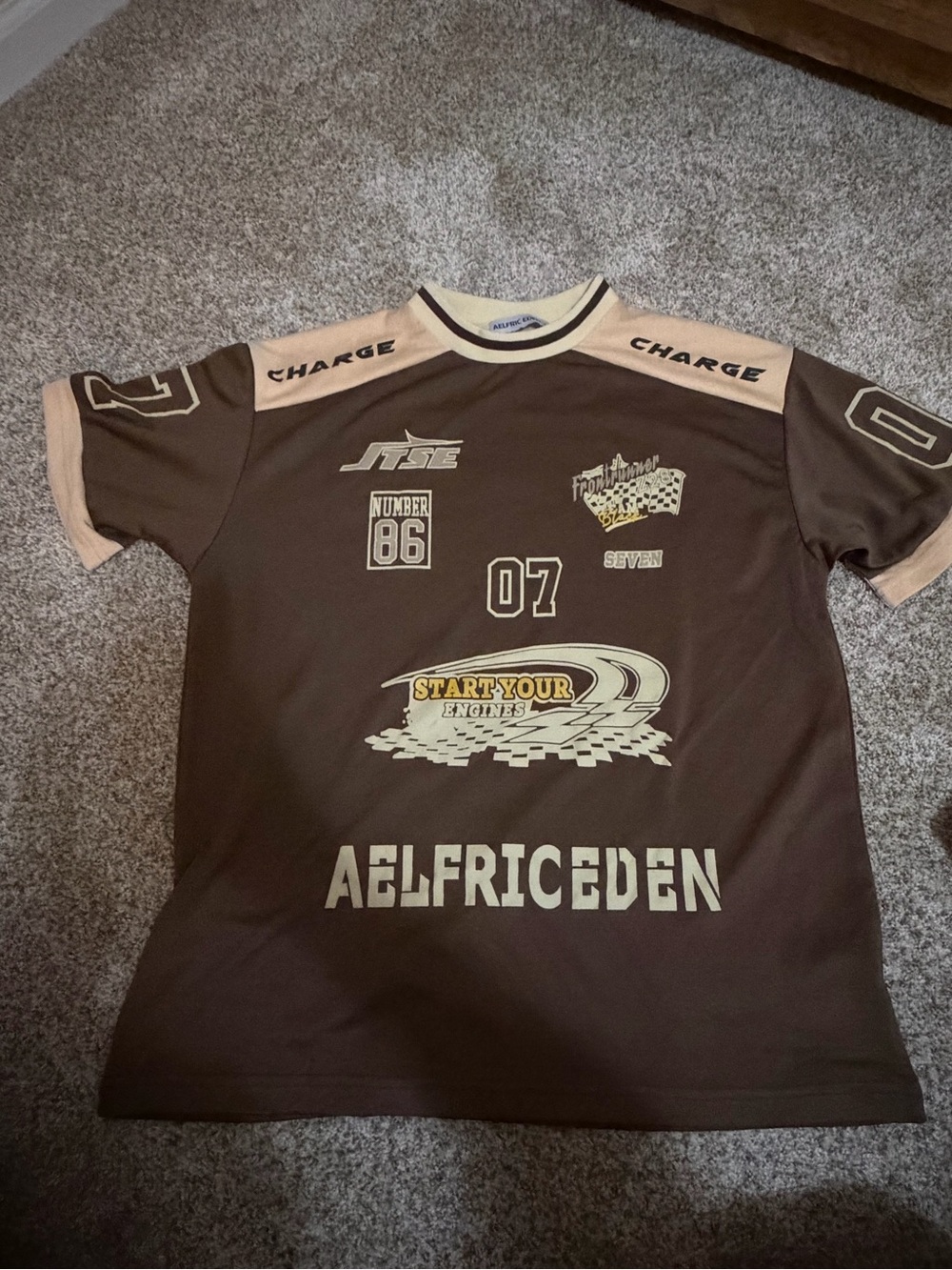 Aelfric Eden Brown & Tan Racing Graphic Tee
